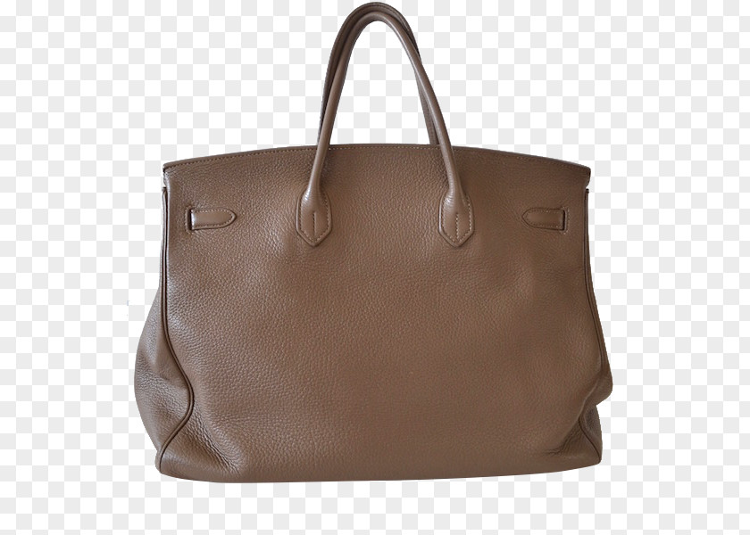 Bag Tote Leather Brown Caramel Color PNG
