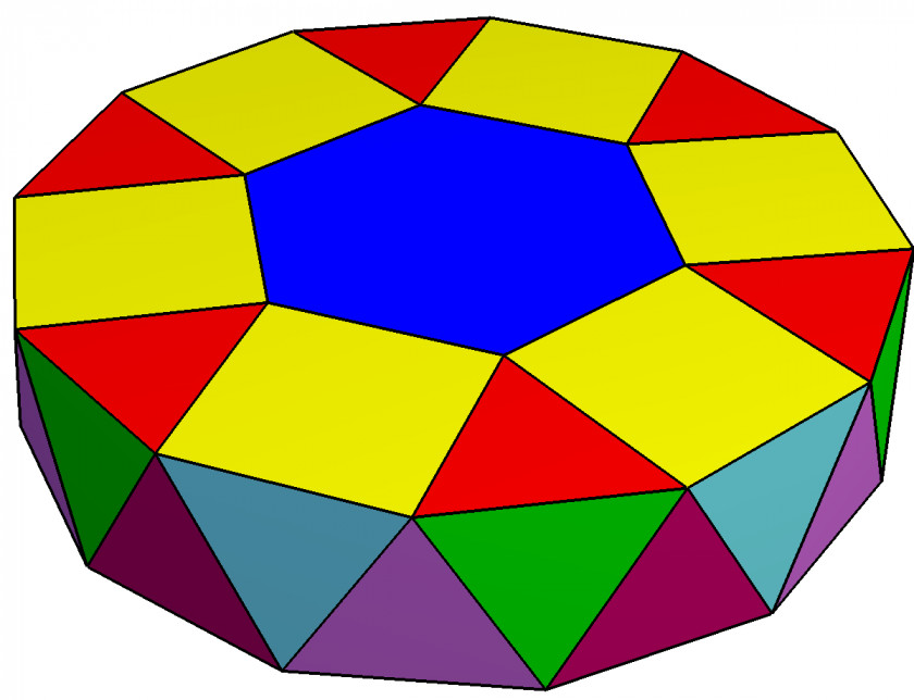 Hexagonal Label Cupola Gyroelongated Bipyramid Polygon Johnson Solid Wikimedia Commons PNG