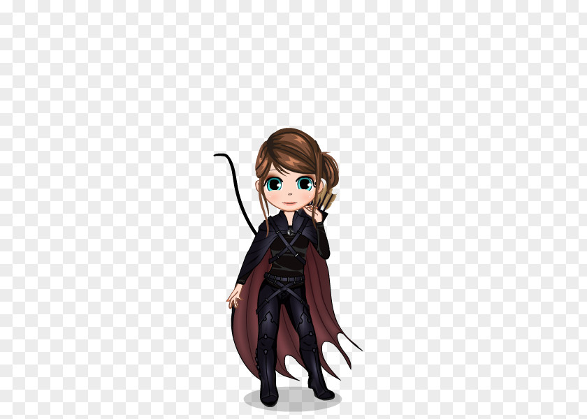The Hunger Games Figurine Doll Brown Hair Cartoon Character PNG