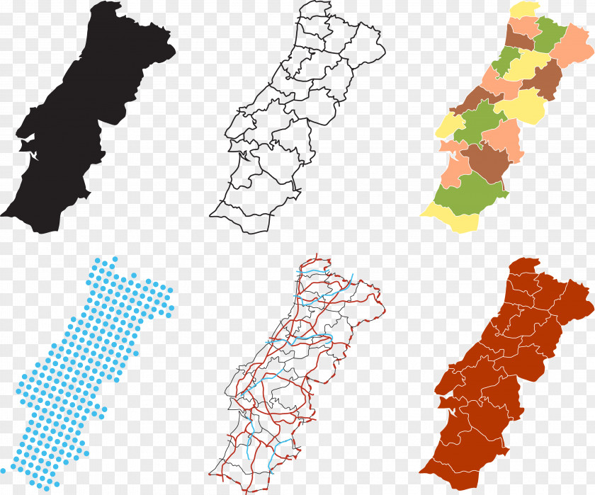 Map Collection Portugal Line PNG