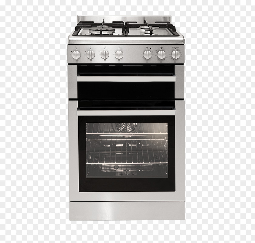 Oven Gas Stove Cooking Ranges Euromaid FSG54S Freestanding S/Steel & Cooktop Home Appliance PNG