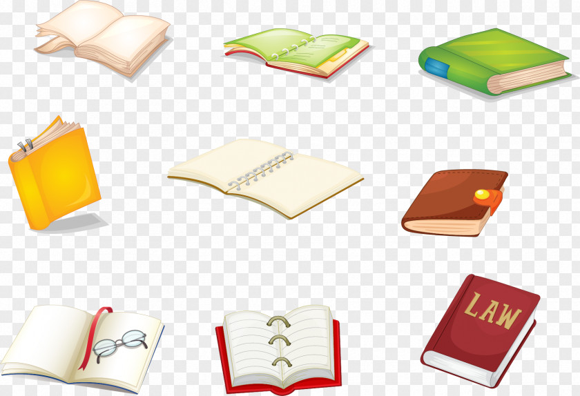 Vector Hand-painted Books Adobe Illustrator Icon PNG