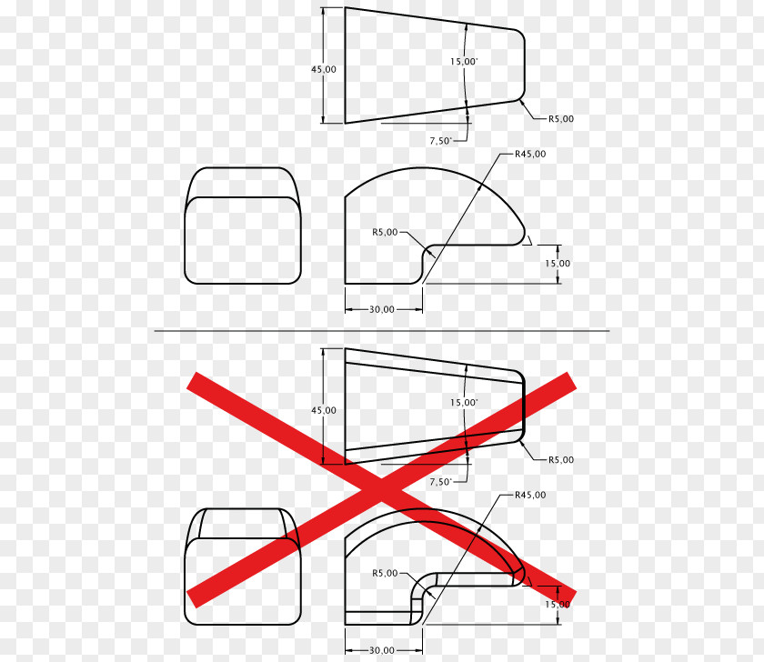 Design Technical Drawing Edge Annotation PNG