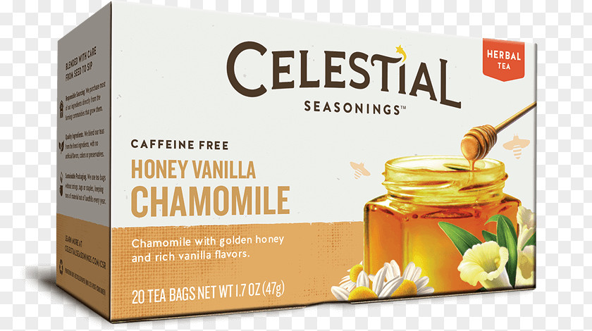 Chamomile Tea Herbal Celestial Seasonings Bag Vanilla PNG