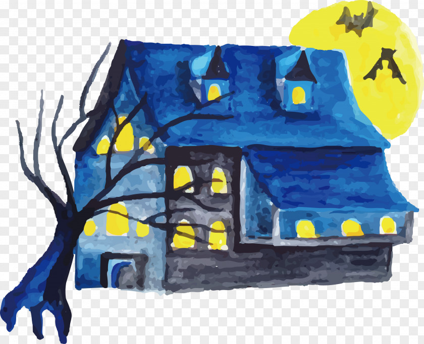Halloween Party Castle PNG