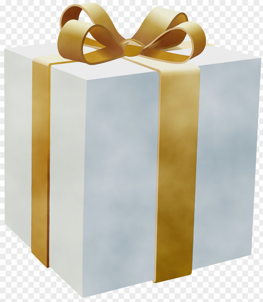 Ribbon Yellow Present Box Gift Wrapping PNG