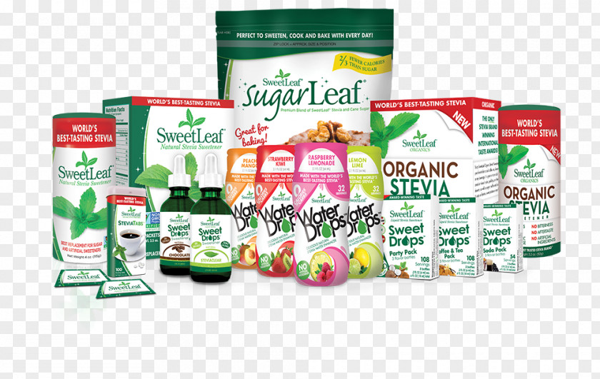 Water Leaf Stevia Sugar Substitute Calorie Taste PNG