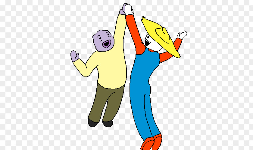 Highfive Vertebrate Cartoon Human Behavior Clip Art PNG