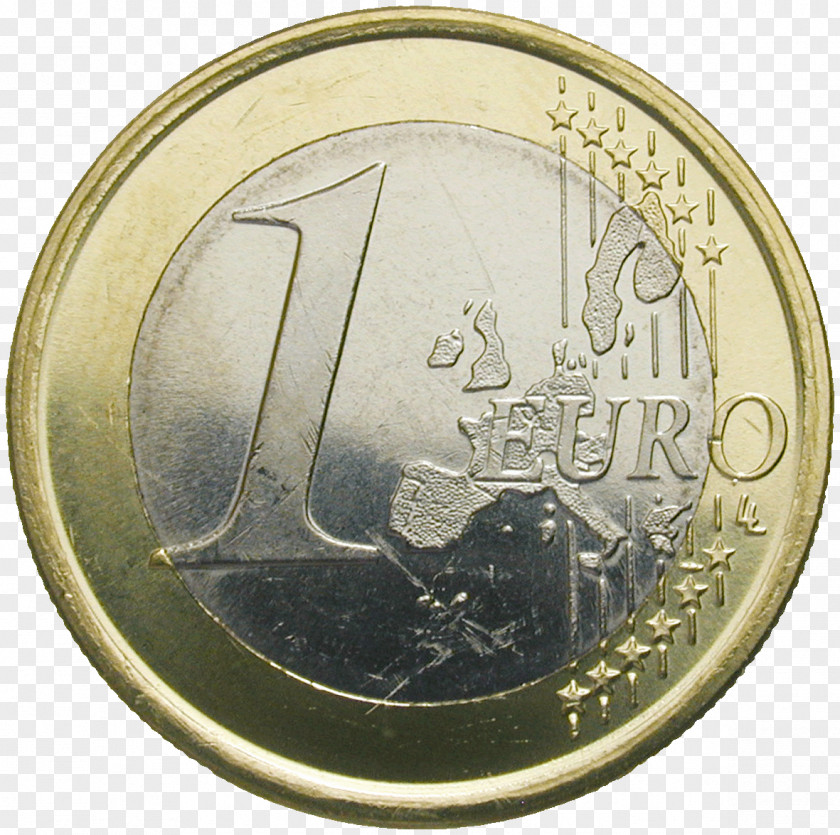 Coin 1 Euro Spain Spanish Coins PNG