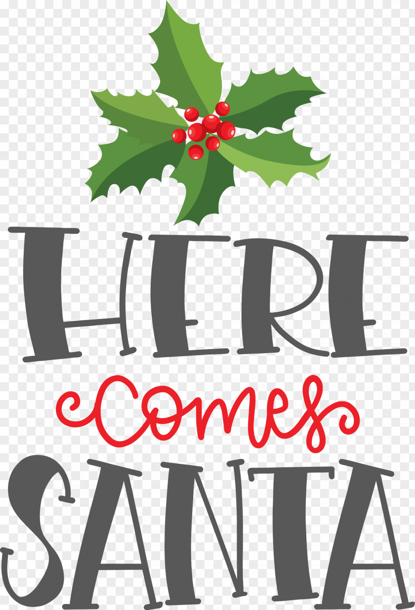 Here Comes Santa Christmas PNG