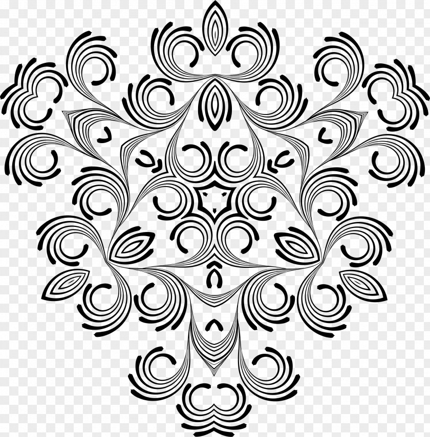 Mandala Flower Pack Symmetry Line Point Pattern PNG