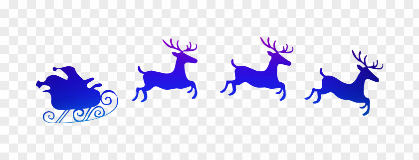 Santa Claus's Reindeer Sled Decal PNG