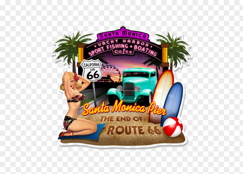 Santa Monica Pier U.S. Route 66 Pin-up Girl Drawing PNG girl Drawing, Decor Shops clipart PNG