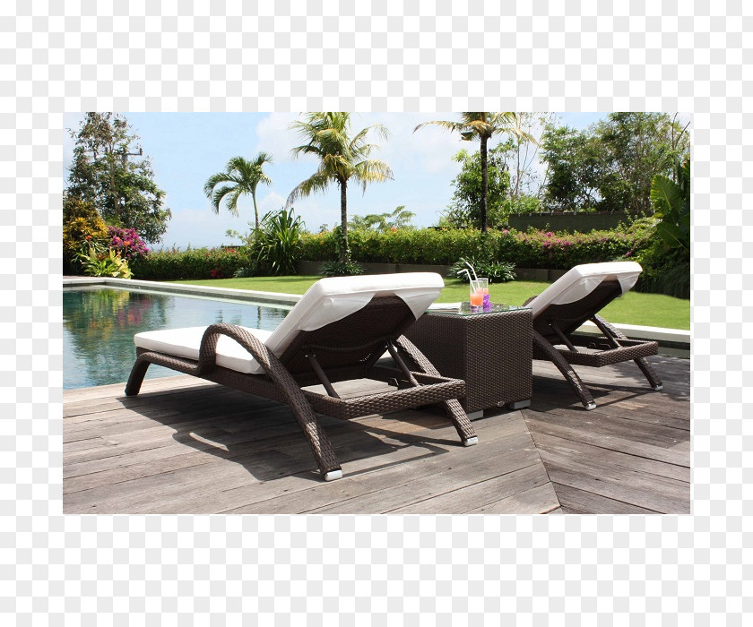Sun Lounger Garden Furniture Table Chair Wicker PNG