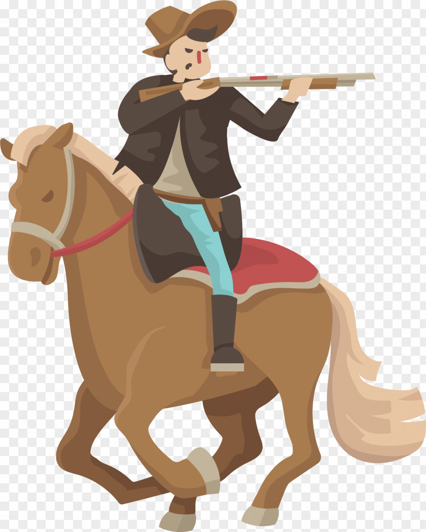 The People On Horseback Mustang Illustration PNG