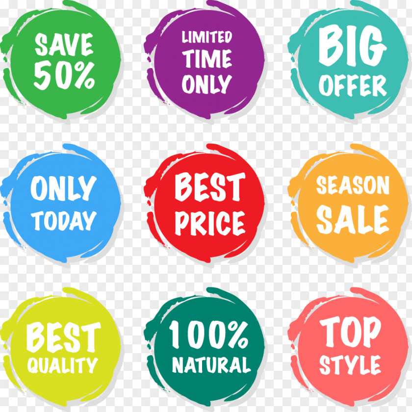 Vector Seasonal Sale Price Cards Sales Sticker Tag PNG