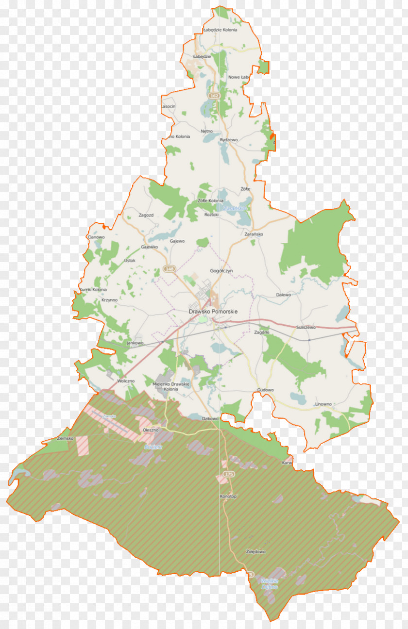 Map Olchowiec, West Pomeranian Voivodeship Lasocin, Żołędowo, Zagórki, Drawsko Pomorskie PNG