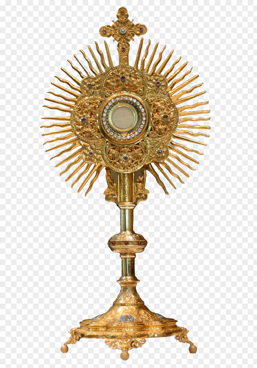 Monstrance Blessed Sacrament Eucharistic Adoration Holy Card PNG