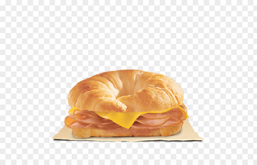 Thin Ham Breakfast Sandwich Croissant Cheeseburger Hamburger PNG