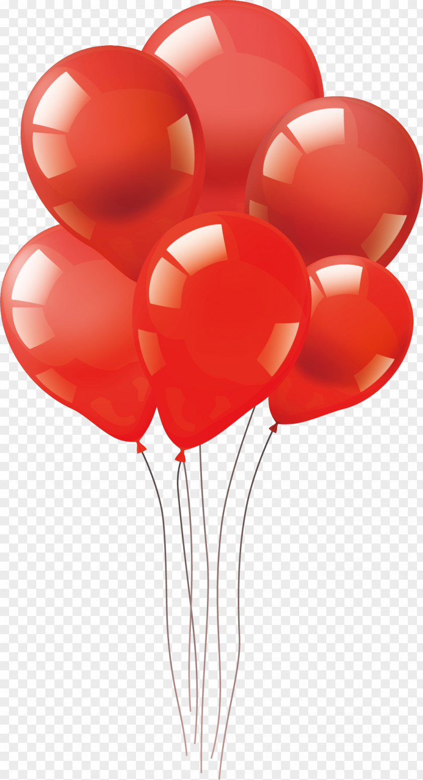 Vector Hand-painted Red Balloon PNG