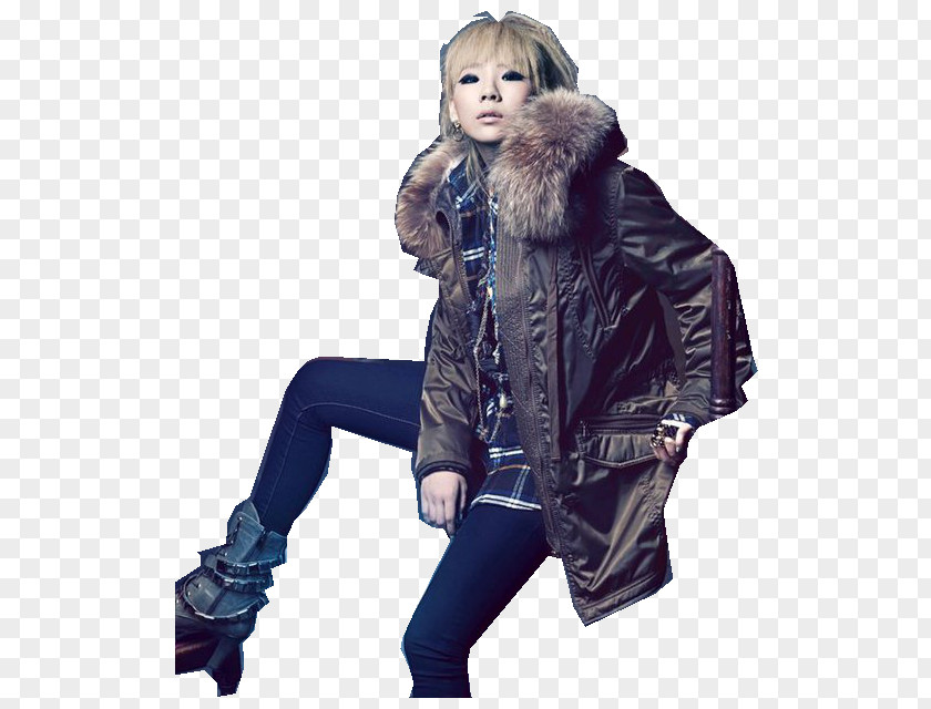 Cl 2ne1 2NE1 Fur Leather Jacket Fashion PNG