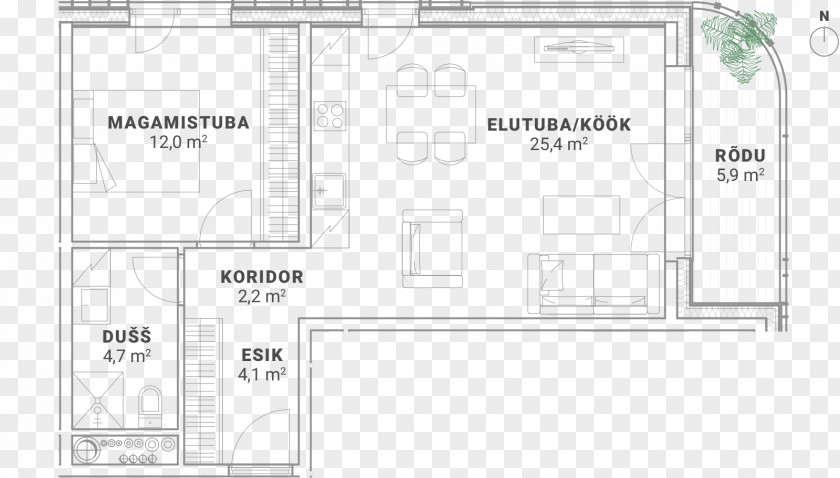 Real Estate Balcony House Floor Plan Apartment Room PNG