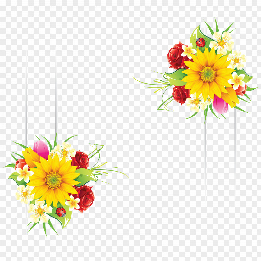 Sliding Door Paintings Floral Design Download Computer File PNG