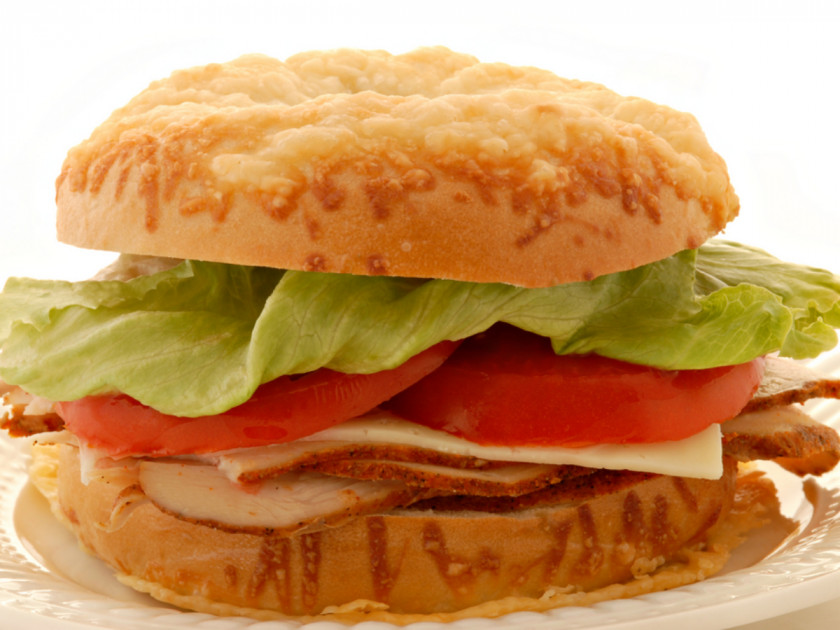 Bagel Breakfast Sandwich Ham And Cheese Hamburger PNG