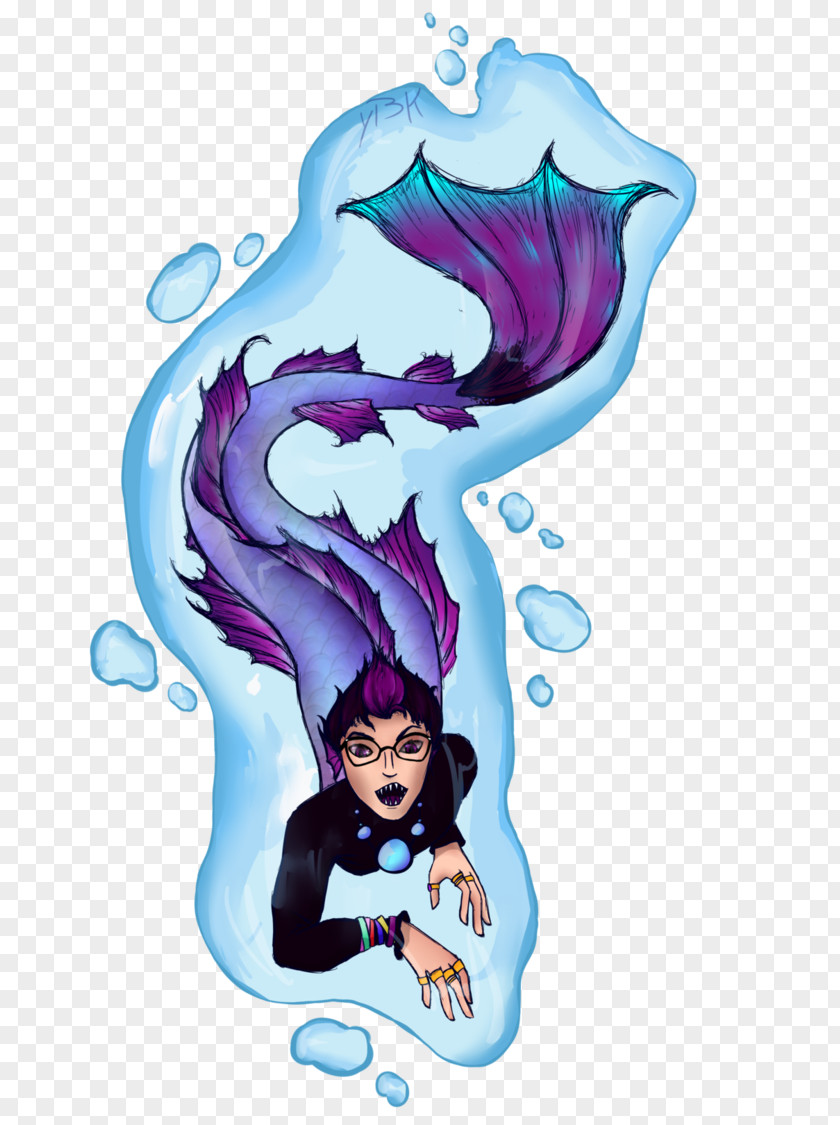 Overbearing Cartoon Killer Kreations Purple Mermaid PNG