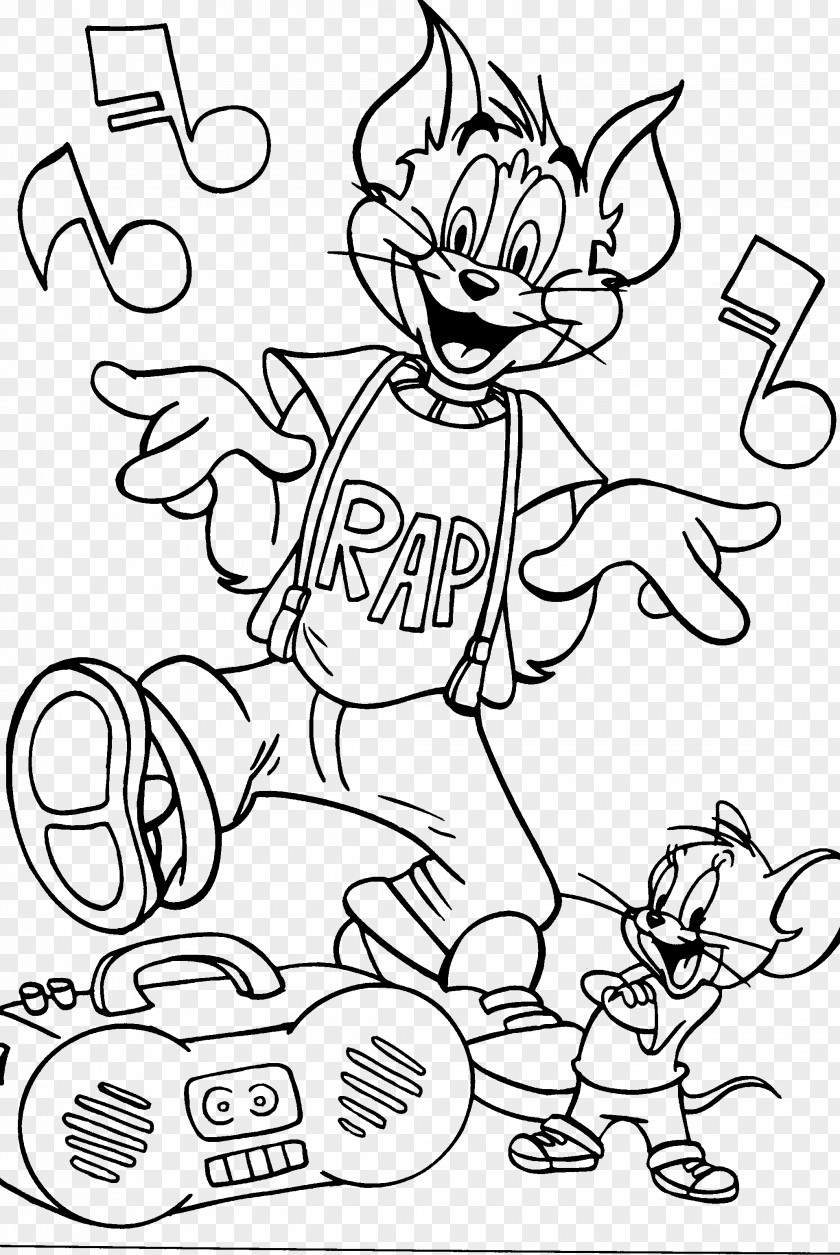Tom And Jerry Cat Mouse Coloring Book Drawing PNG
