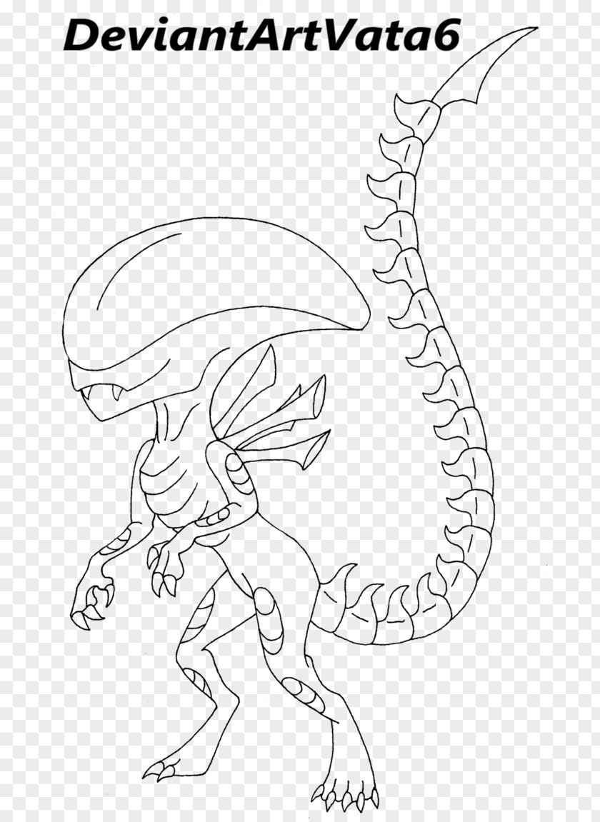 Xenomorph Alien Drawing Line Art Extraterrestrial Life PNG