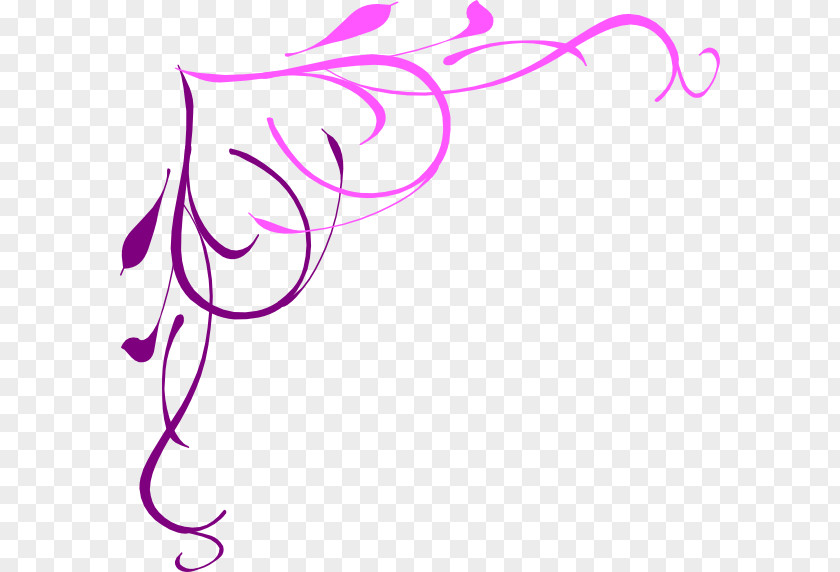 Pink Purple Vine Clip Art PNG