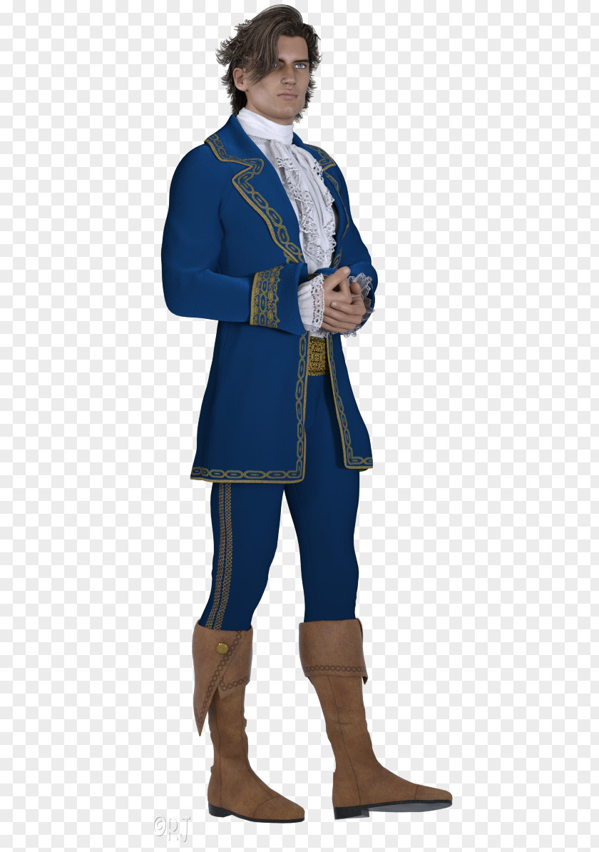 Prince Charming Costume Electric Blue PNG