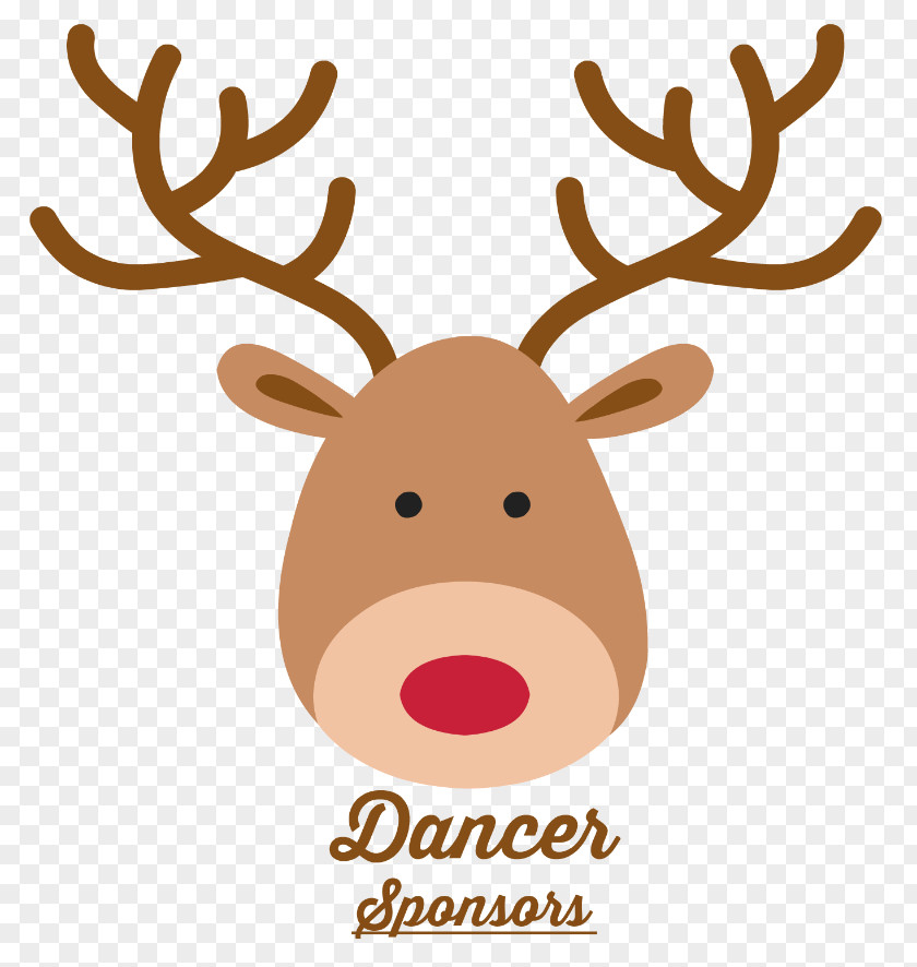 Santa Claus Reindeer Rudolph Template PNG