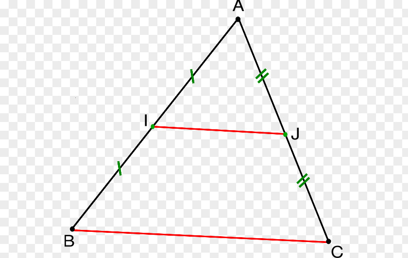 Triangle Théorème Des Milieux Midpoint Theorem Line Segment PNG