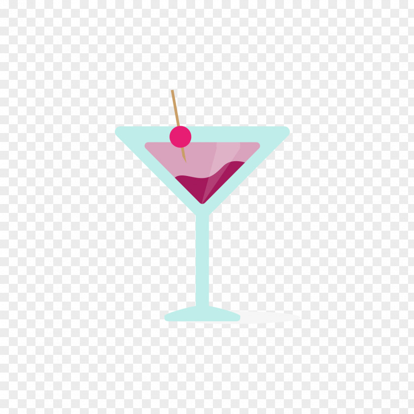 A Red Drink In Triangle Martini Wine Glass Cup PNG