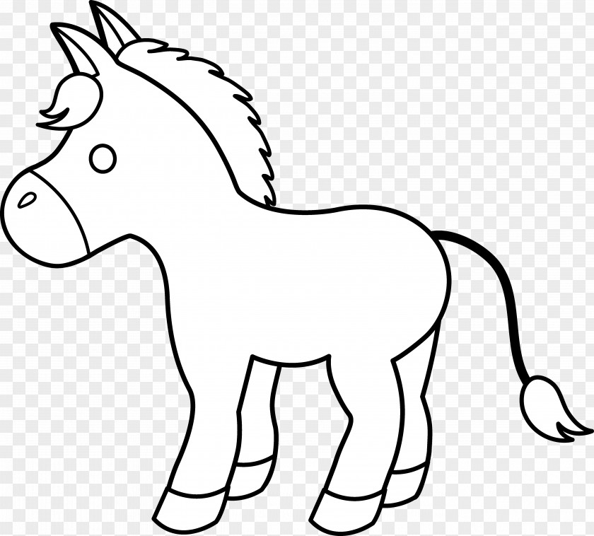 Baby Shrek Cliparts Horse Pony Foal Black And White Clip Art PNG