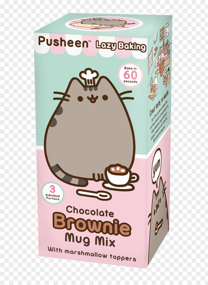 Chocolate Brownie Pusheen Cat Chip PNG