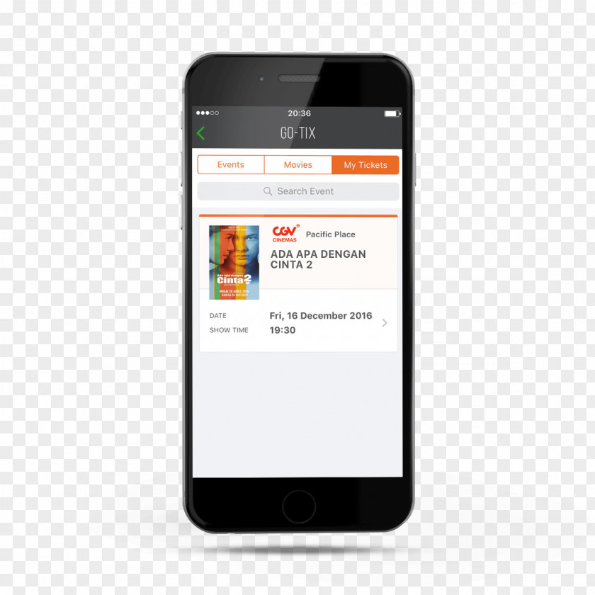 Movie Ticket Smartphone Feature Phone Cinema Go-Jek PNG