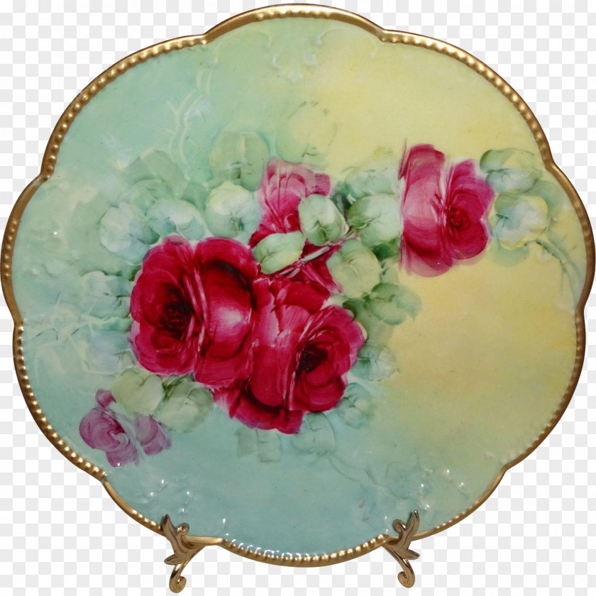 Plate Floral Design Porcelain Flowerpot PNG