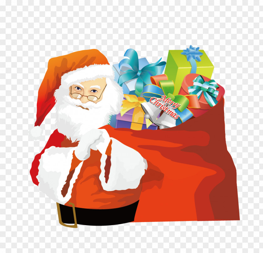 Santa Claus Brings Christmas Gifts Gift Card Ornament Clip Art PNG