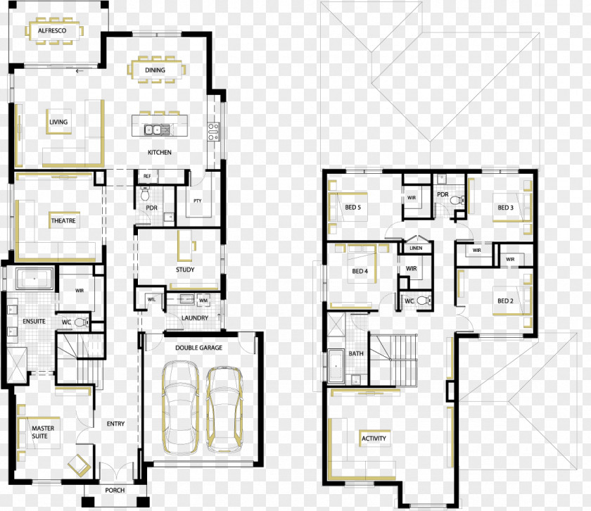 House Floor Plan Design PNG