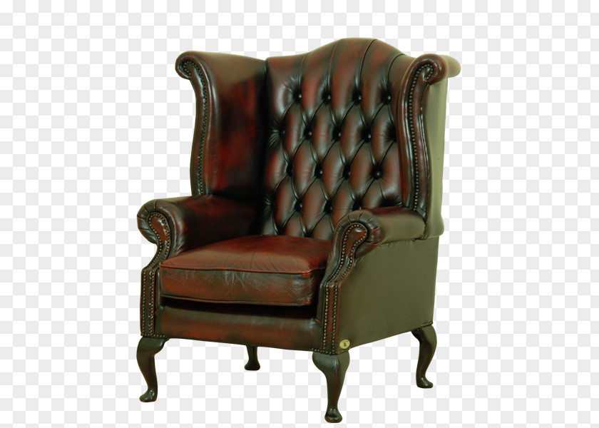 Antique Club Chair Furniture Wing Manchester Couch PNG
