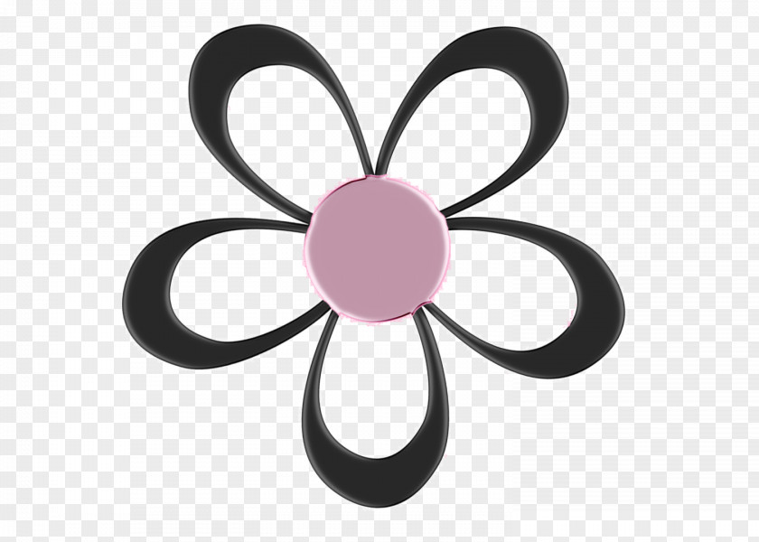 Flower Black Pink Clip Art PNG