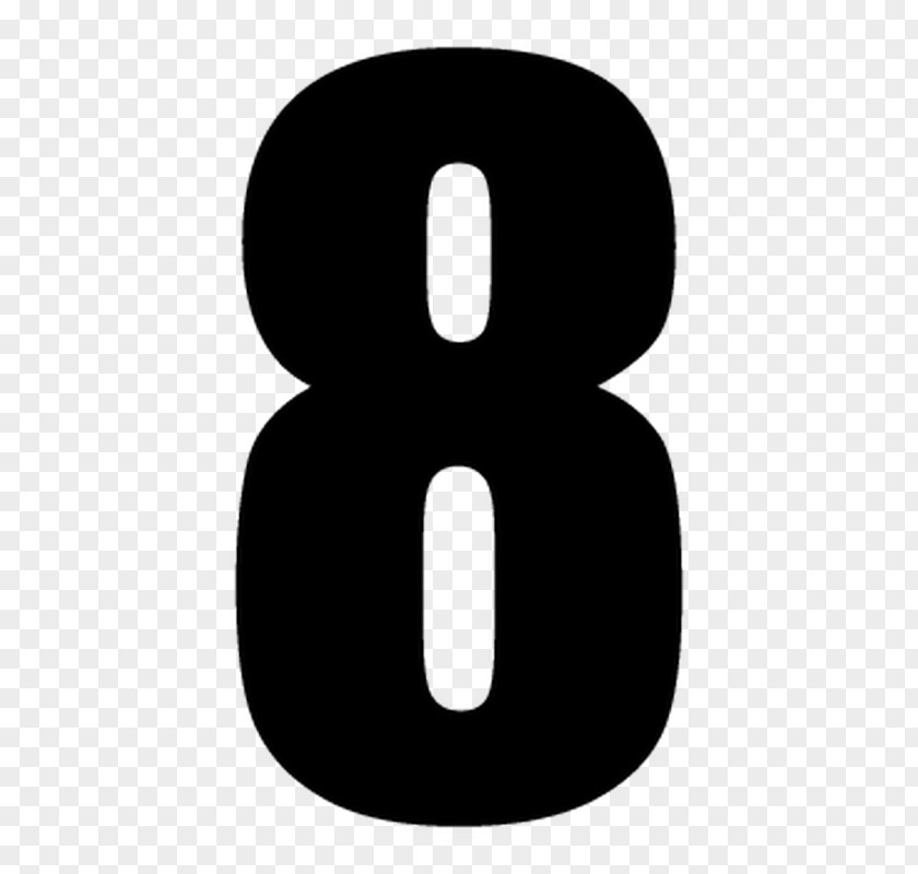 Number 8 Sticker Decal Adhesive Tape Paper PNG