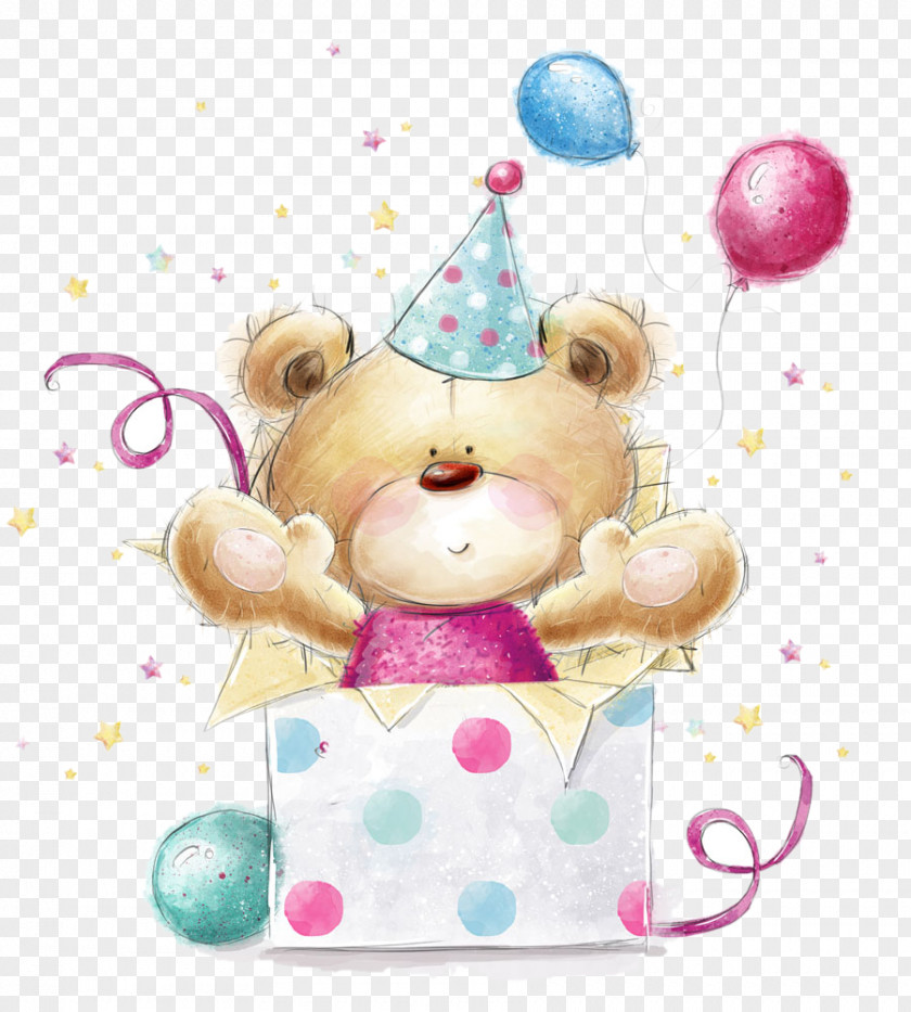 Teddy Bear Greeting Card Stock Photography Birthday PNG bear card photography Birthday, wearing Christmas hats, birthday illustration clipart PNG