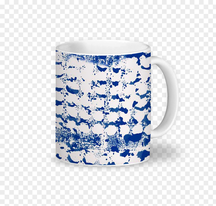 Watercolor Halo Dyeing Coffee Cup Mug Blue And White Pottery Porcelain PNG
