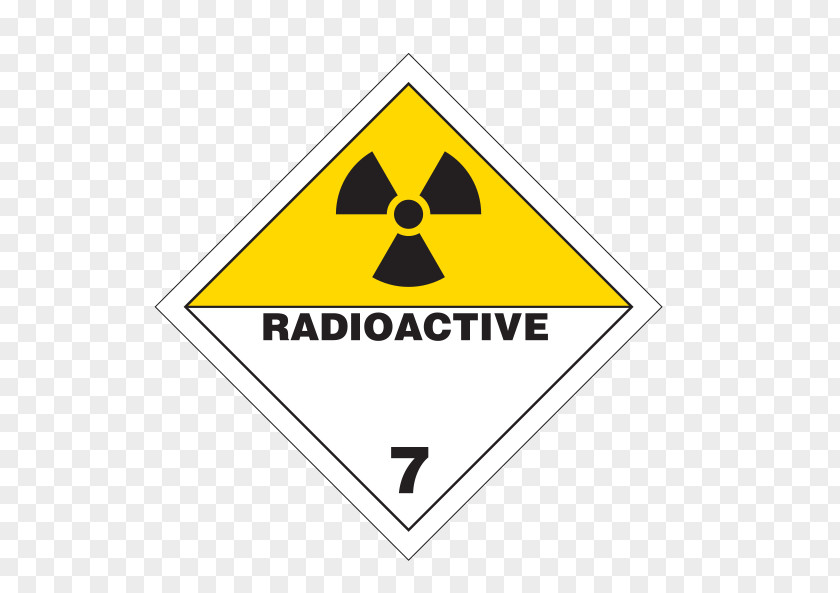 Dangerous Goods HAZMAT Class 7 Radioactive Substances Label Radiation Waste PNG