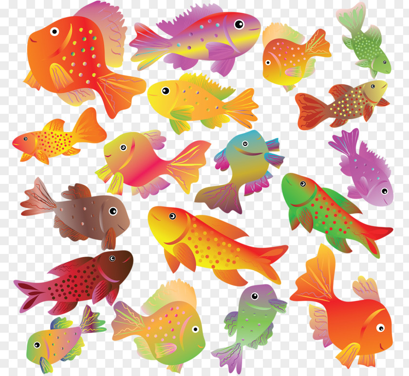 Floating Fish Drawing Illustration PNG