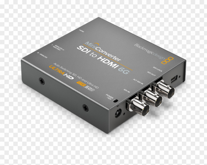 HDMi Serial Digital Interface Blackmagic Design 3864 Hdmi To Sdi Micro Converter 4K Resolution PNG